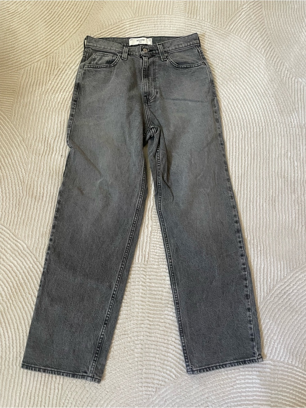 Hollister Men's Charcoal Straight Jeans